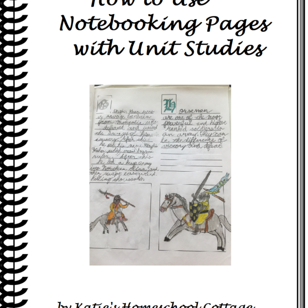 How to use Notebooking pages with unit studies free ebook