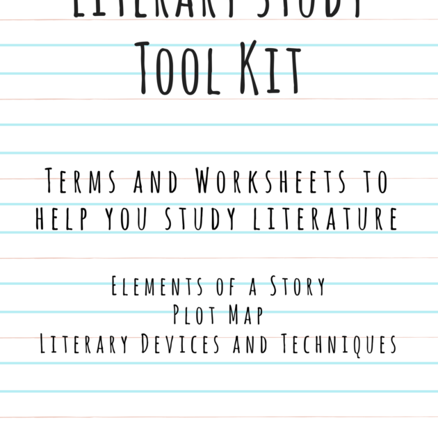 literary study tool kit elements of a story literary devices plot map practice worksheets #homeschool #homeschooling #literaturestudy #elementsofastory #literarydevices #homeschoolnovelstudy